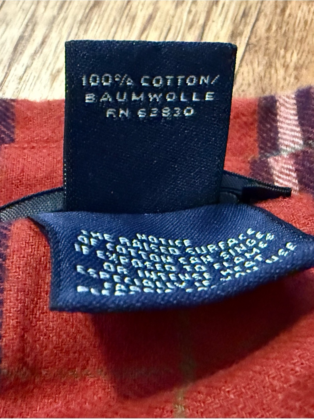 Lands' End Vintage Men's Red Plaid Button-Down Flannel Shirt, Collectable, Rare - Picture 4 of 6